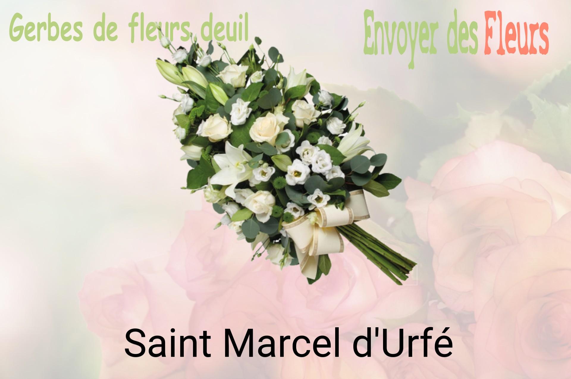 Gerbe de fleurs de deuil livrée à Saint-Marcel-d'Urfé